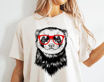 Ferret Shirt, Ferret Sweatshirt, Cute Ferret Lover Gift, Funny Animal Lover Gift, Ferret Animal Tshirt