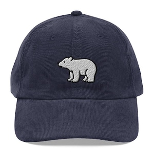 Polar Bear Hat, Polar Bear Cap, Beanie, Polar Bear Embroidered Baseball Hat, Arctic Animal Dad Hat, Polar Bear Lover Cap, Fathers Day Gift