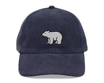 Polar Bear Hat, Polar Bear Cap, Beanie, Polar Bear Embroidered Baseball Hat, Arctic Animal Dad Hat, Polar Bear Lover Cap, Fathers Day Gift