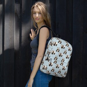Panda Backpack, Animal Laptop Bag, Women's Travel Backpack, Cute Pattern School Bag, College Backpack, Panda Gift image 10