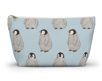 Penguin Pouch, Pencil Case, Animal Custom Teacher Pencil Pouch, Bridesmaid Cosmetic Bag, Penguin Zipper Makeup Bag, Accessory Pouch