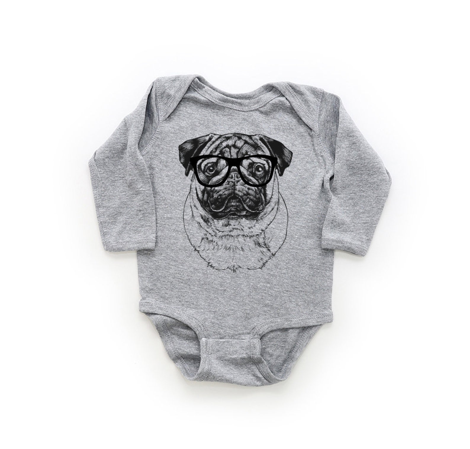 Pug Baby Bodysuit Dog Baby Clothes Baby Boy Outfit Girl Etsy UK