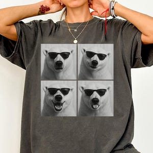 Polar Bear Shirt, Photobooth Polar Bear Tshirt, Funny Arctic animal Comfort Colors Shirt, Polar Bear Lover Gifts