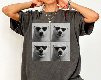 Polar Bear Shirt, Photobooth Polar Bear Tshirt, Funny Arctic animal Comfort Colors Shirt, Polar Bear Lover Gifts