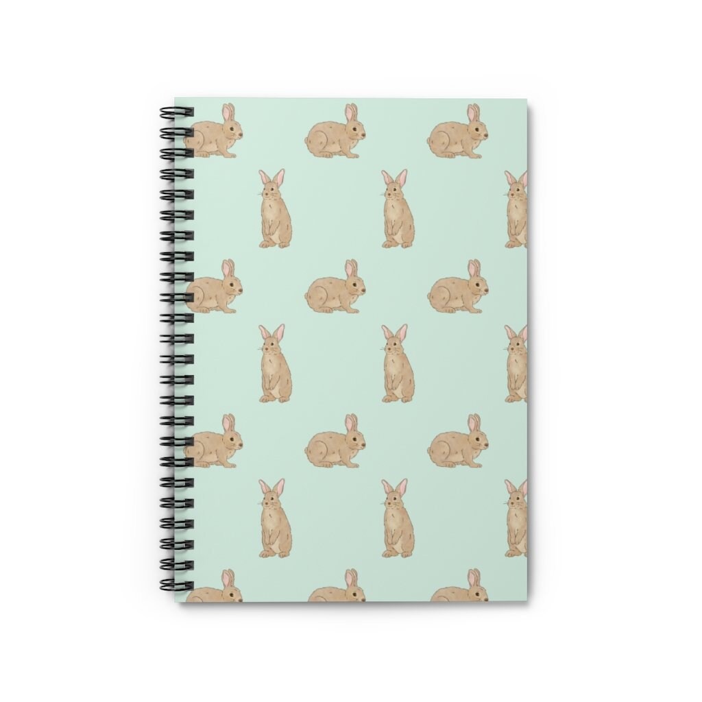 Rabbit Notebook Pet Animal Spiral Notebook Cute Notepad Etsy