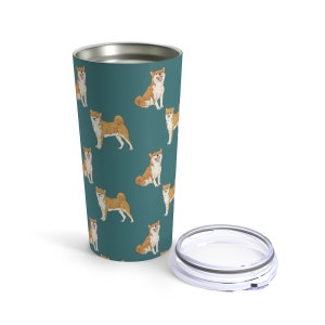 Shiba Inu Travel Mug, Dog Stainless Steel Coffee Tumbler, Insulated Travel Mug Cup Bottle, Personalized Tumbler, Custom Shiba Mom Gift