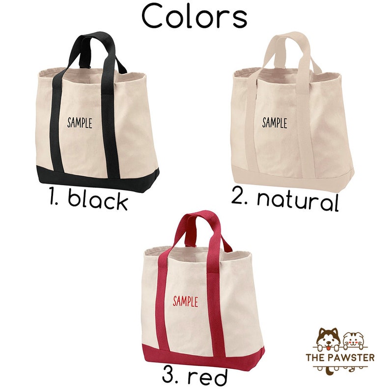 Dog Mom Large Tote Bag with Pocket Cotton Canvas Shopping Bag Poodle Mom Tote Bag Poodle Personalized Embroidered Tote Bag