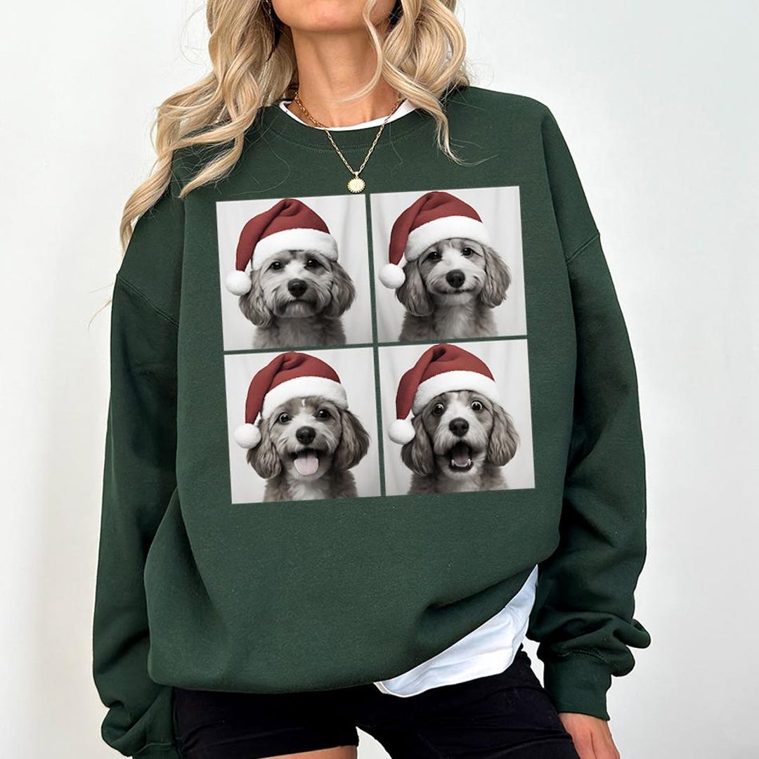 Cavapoo Christmas Sweatshirt, Doodle Dog Mom Photobooth Shirt, Xmas ...