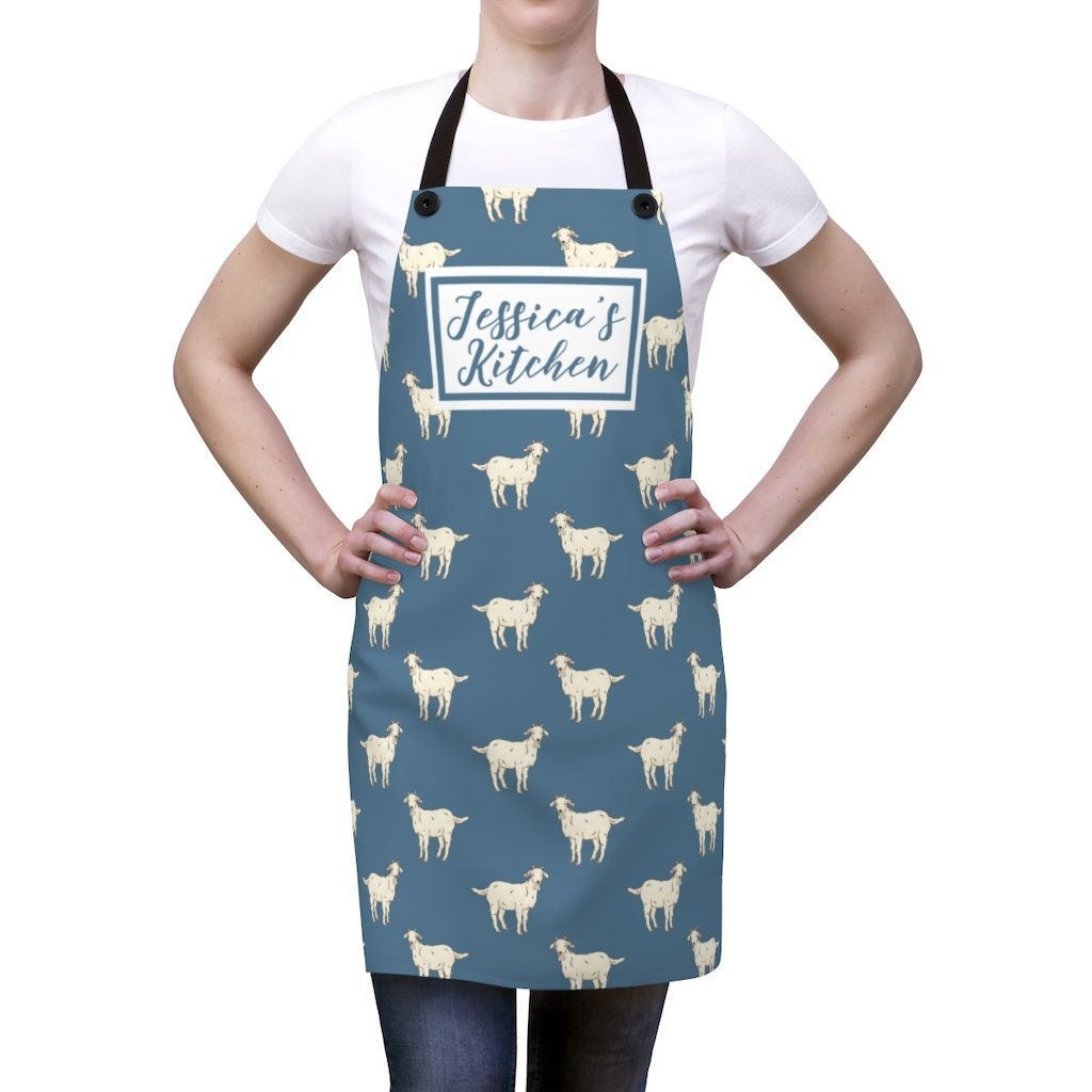 Custom Apron Goat Aprons Farm Animal Personalized Cooking Etsy Canada