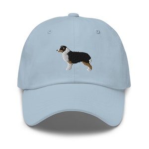 This embroidered Australian Shepherd hat is a perfect gift for dog dad, dog mom, Aussie Dog lovers, and dog owner. Whether it's a Australian Shepherd beanie, vintage distressed hat, denim hat, corduroy hat or dad hat, it's a cute and funny way to show off your love for your Aussie dog.