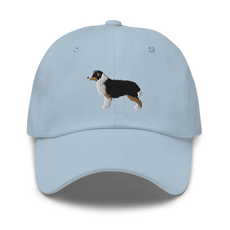 This embroidered Australian Shepherd hat is a perfect gift for dog dad, dog mom, Aussie Dog lovers, and dog owner. Whether it's a Australian Shepherd beanie, vintage distressed hat, denim hat, corduroy hat or dad hat, it's a cute and funny way to show off your love for your Aussie dog.