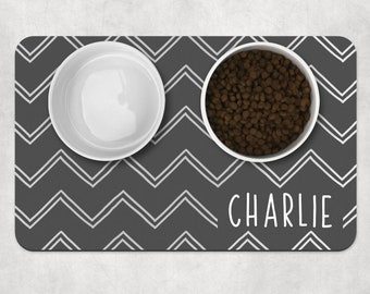 Personalized Pet Placemat, Geometric Dog mat, Custom Pet Food Mat, Dog water bowl mat, Pet Bowl Mats, Cat Feeding Mat, New Puppy Gift