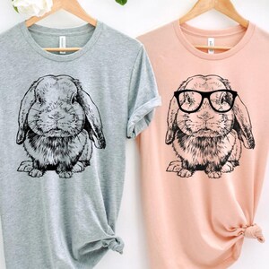 Funny and Cute Nerdy Animal Wearing Glasses shirt for Rabbit lovers! This Bunny art tshirt, tank top, kids tee, youth or sweatshirt is a perfect gift for Rabbit Lover, Holland Lop Mom and Bunny Lovers.
