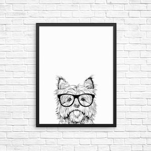 Cairn Terrier Wall Art, Dog Portrait Print, Farmhouse Sign, Wall Decor, Pet Dog Nursery Decor, Poster, Boy Girl Kids Room Decor