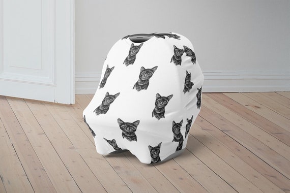 Black Cat Baby Car Seat Cover Cat Baby Carseat Canopy Cute Car Seat Canopy for Boys Girls Newborn Animal Theme Baby Shower Gift Etsy