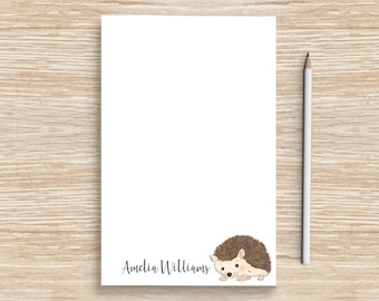 Hedgehog Notepad, Personalized Hedgehog Notepad, Custom Animal Stationery, Coworker Veterinarian Graduation Gift Teacher, Hedgie Mom Gifts
