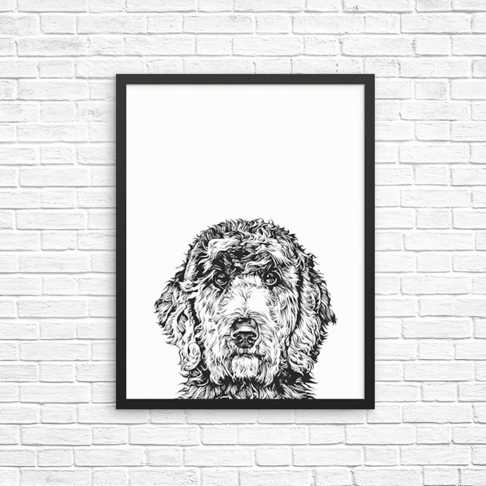 Goldendoodle Wall Art Labradoodle Print Doodle Dog Decor Etsy