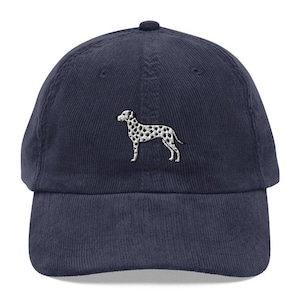 This embroidered Dalmatian hat is a perfect gift for dog dad, dog mom, Dalmatian lovers, and dog owner. Whether it's a Dalmatian beanie, vintage distressed hat, denim hat, corduroy hat or dad hat, it's a cute and funny way to show off your love for your Dalmatian dog.