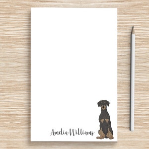 Doberman Pinscher Notepad, Personalized Dog Notepad, Dog Stationery, Coworker Veterinarian Graduation Gift, Teacher, Doberman Mom Gifts