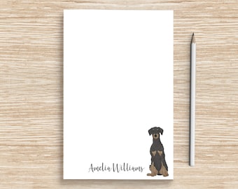 Doberman Pinscher Notepad, Personalized Dog Notepad, Dog Stationery, Coworker Veterinarian Graduation Gift, Teacher, Doberman Mom Gifts