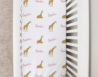 giraffe print crib sheets