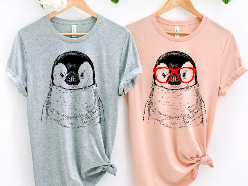 Funny and Cute Nerdy Animal Wearing Glasses shirt for Penguin lovers! This Penguin art tshirt, tank top, kids tee, youth or sweatshirt is a perfect gift for Penguin Lover and Animal Lovers.