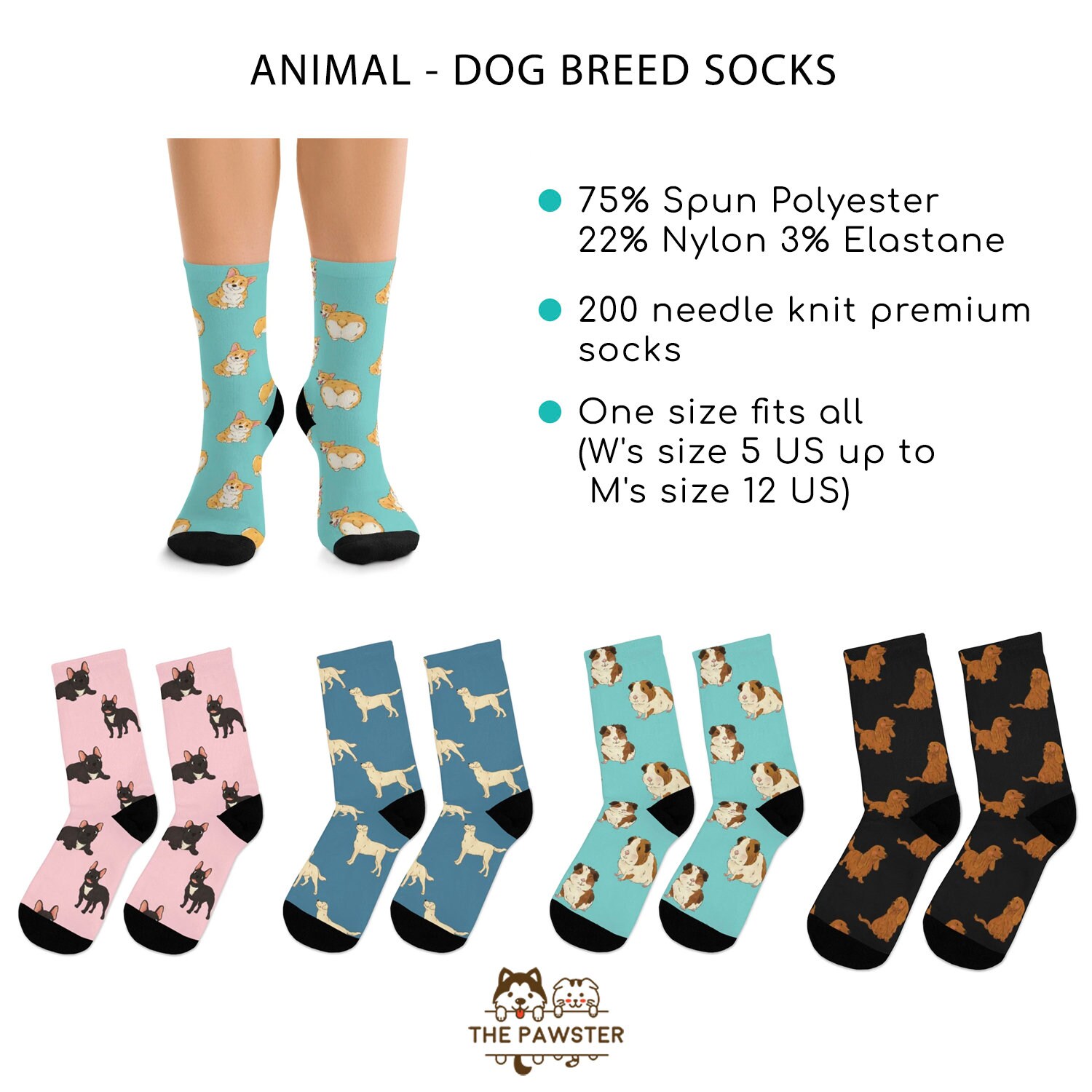 Custom Dog Socks Custom Pet Socks Personalized Australian Etsy