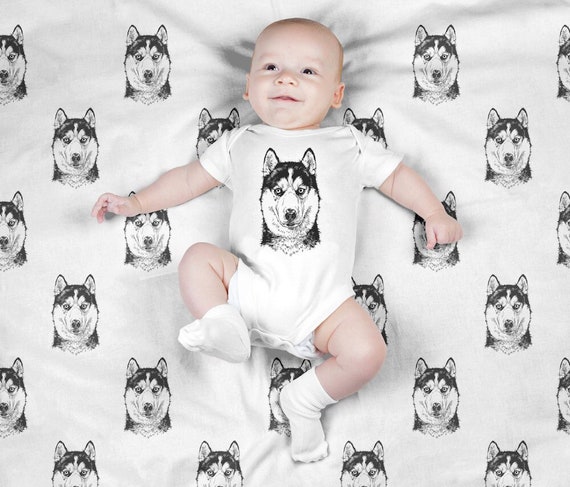 Siberian Husky Baby Blanket Dog Swaddle Blanket Set Newborn Photo Prop Cute Dog Swaddle Set for Boy Girl Baby Shower Gift Etsy Canada