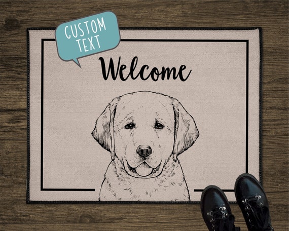 Labrador Retriever Door Mat, Dog Custom Front Doormat