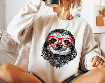 Sloth Shirt, Sloth Sweatshirt, Cute Sloth Lover Gift, Funny Animal Lover Gift, Sloth Animal Tshirt