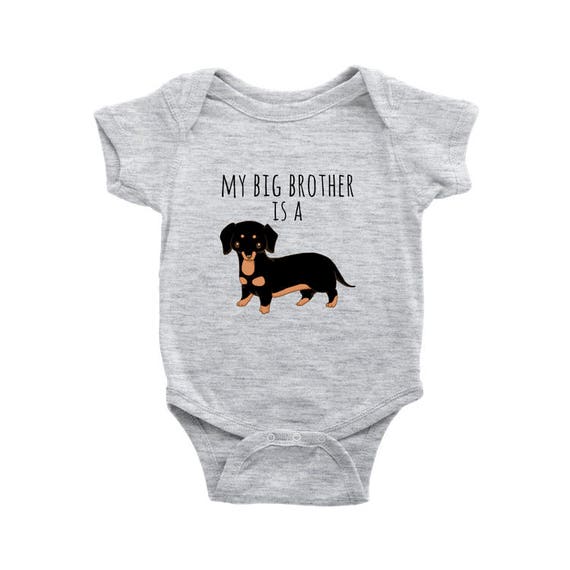 Baby Onesie Bebe Dog Clothes My Big Brother Is A Dachshund Doxie
