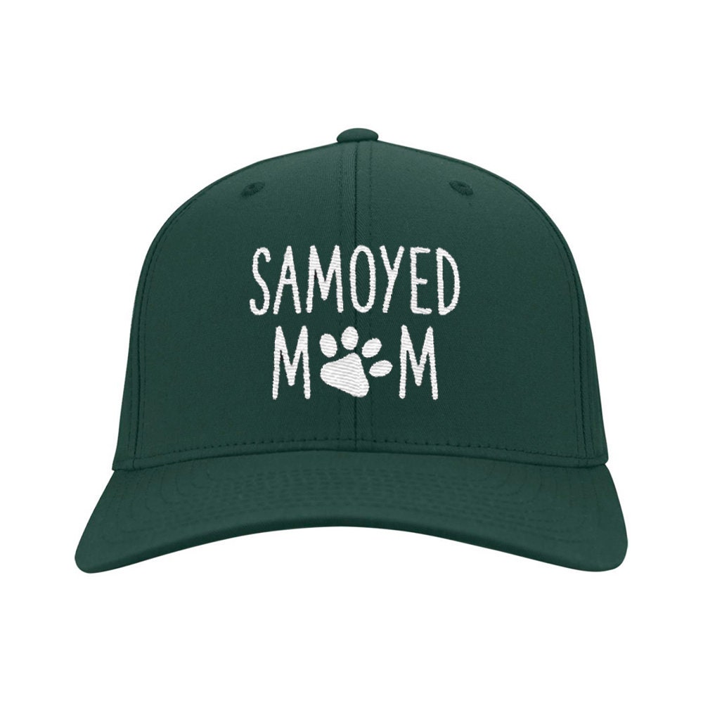Samoyed Mom Distressed Hat Dog Mom Embroidered Baseball Hats Etsy