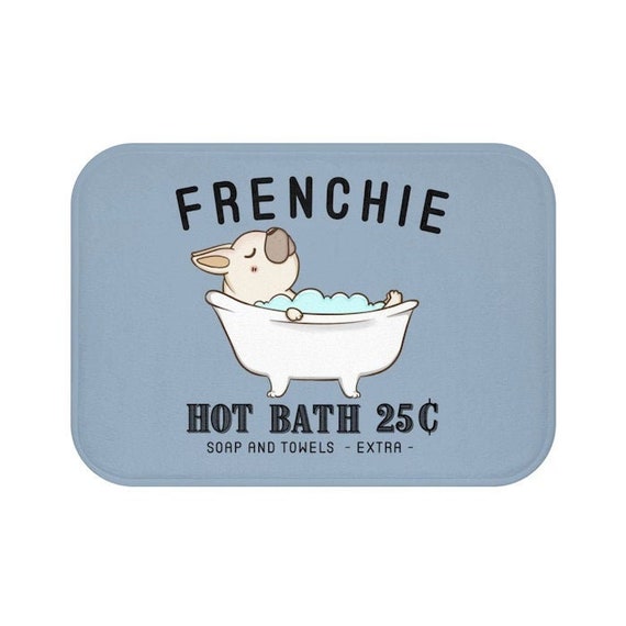 French Bulldog Bath Mat Dog Door Mat Floor Mats Bathroom Etsy