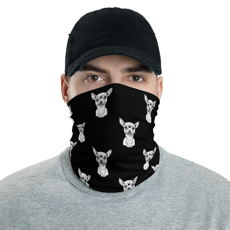 Chihuahua Neck Gaiter Face Mask Dog Washable Neck Gaiters for Etsy