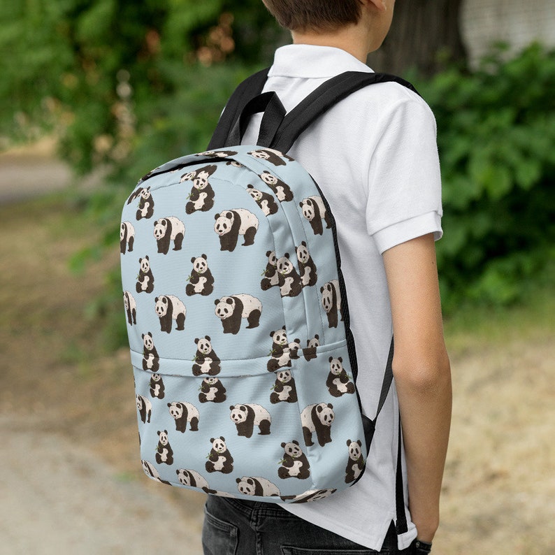 Panda Backpack, Animal Laptop Bag, Women's Travel Backpack, Cute Pattern School Bag, College Backpack, Panda Gift image 9