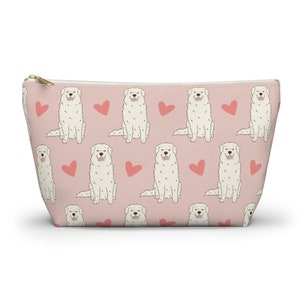 Great Pyrenees Pouch, Dog Treat Bag, PYR Mom Makeup Bag Pencil Case, Teacher Vet Tech Nurse Gift, Accessory Pouches Bridesmaid Cosmetic Bag