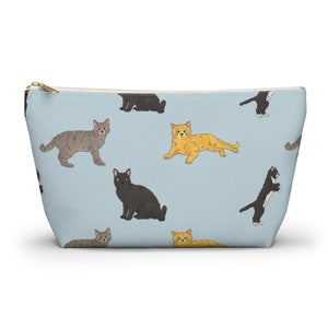Cat Pouch, Pencil Case, Cat Custom Teacher Pencil Pouch, Bridesmaid Cosmetic Bag, Cat Mom Zipper Makeup Bag, Accessory Pouch
