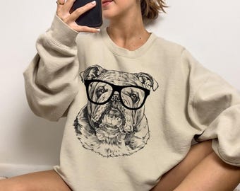 English Bulldog Shirt, Bulldog Mom Sweatshirt, Funny Bulldog Gift, Cute English Bulldog Owner, Gift for Dog Dad, Dog Lover Tshirt