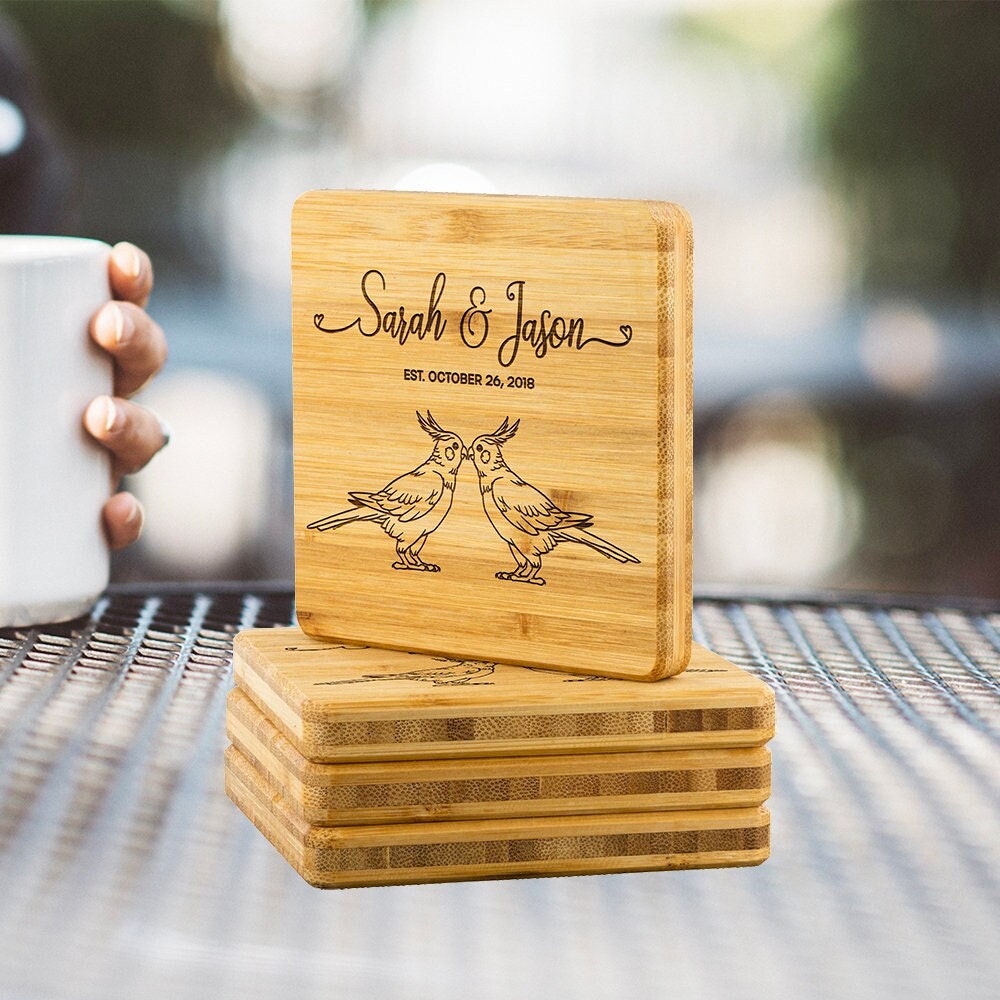 COCKATIEL GIFT COASTER I Would Rather Be With My Birds Can Be Personalised