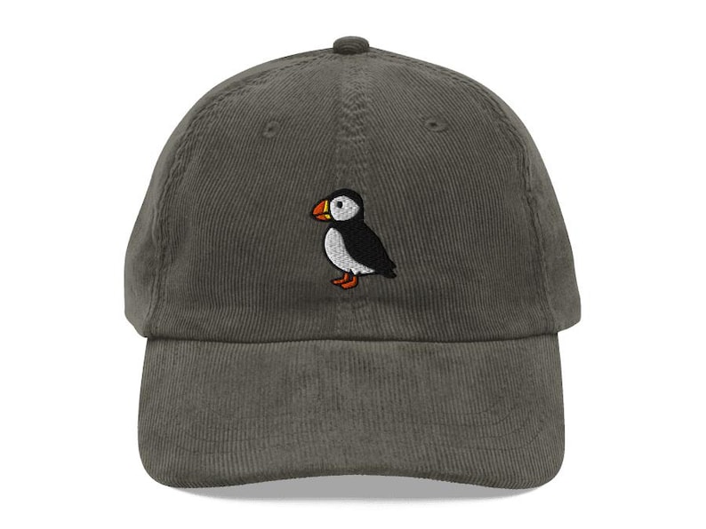 This embroidered Puffin hat is a perfect gift for Bird Watching lover and Sea Parrot lovers. Whether it's a Puffin Bird beanie, vintage distressed hat, denim hat, corduroy hat or dad hat, it's a cute and funny way to show off your love for Puffin Bird.