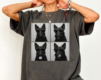 Scottish Terrier Shirt, Photobooth Scottie Dog Tshirt, Funny Dog Comfort Colors Shirt, Scottish Terrier Lover Gifts, Dog Mom Gift