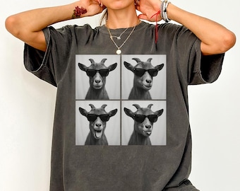 Goat Shirt, Photobooth Goat Tshirt, Funny Farm Animal Comfort Colors Shirt, Farmhouse Gift, Farmer Goat mom Gifts