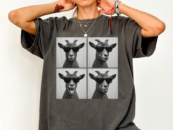 Goat Shirt, Photobooth Goat Tshirt, Funny Farm Animal Comfort Colors Shirt, Farmhouse Gift, Farmer Goat mom Gifts