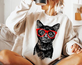 Camiseta de gato negro, sudadera para mamá de gato negro, regalo lindo de gato negro, regalo para amantes de los gatos negros, regalo divertido para papá gato, camiseta para dueño de gato