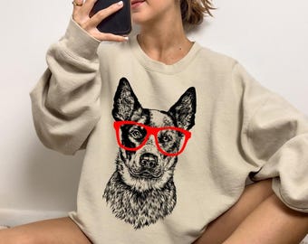 Blue Heeler Shirt, Red Heeler Mom Sweatshirt, Cute Australian Cattle Dog Gift, Blue Heeler Lover Gift, Funny Dog Dad Gift, Dog Owner Tshirt