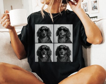 Dachshund Shirt, Photobooth Doxie Dog Tshirt, Funny Dog Comfort Colors Shirt, Weenie Lover Gifts, Wiener Dog Mom Gift