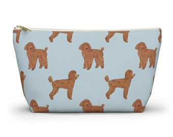 Poodle Pouch, Pencil Case, Dog Custom Teacher Pencil Pouch, Bridesmaid Cosmetic Bag, Poodle Mom Zipper Makeup Bag, Accessory Pouch