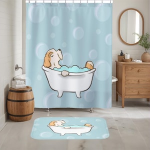 Havanese Decor, Havanese Shower Curtain, Bath Mat, Funny Dog Bathroom Decor, Dog Housewarming Gift, Havanese Mom Gift