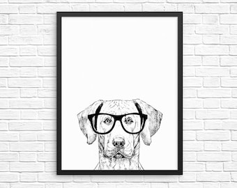 Rhodesian Ridgeback Wall Art, Dog Portrait Print, Farmhouse Sign, Wall Decor, Pet Dog Nursery Decor, Poster, Boy Girl Kids Room Decor