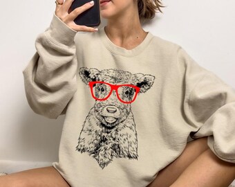 Highland Cow Shirt, Scottish Highland Cow Sweatshirt, Highland Cattle Lover Gift, Funny Farm Animal Gift, Farmhouse Tshirt, Farmer Shirt